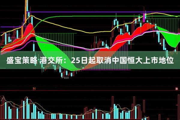 盛宝策略 港交所：25日起取消中国恒大上市地位