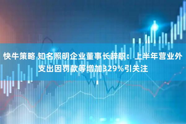 快牛策略 知名照明企业董事长辞职：上半年营业外支出因罚款等增加329%引关注