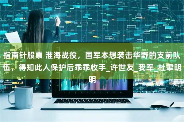 指南针股票 淮海战役,国军本想袭击华野的支前队伍,得知此人保护后乖乖收手_许世友_我军_杜聿明